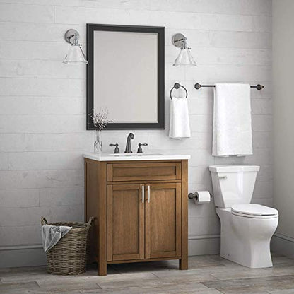 Franklin Brass 3-Piece Oil Rubbed Bronze Bathroom Set Towel Rack, Ring, Toilet Paper Holder| Kinla Bath Accessories - color: Oil Rubbed Bronze, style: 3-Piece Bath Accessory Set
