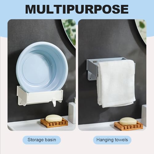 Foldable Trash Bag Holder, Magnetic Portable Trash Bag Holder Easy to Open Close, Space Saving Wall Mounted Foldable Garbage Bag Hanger for Kitchen Toilets Table Sides (Gray-2PCS) - color: Gray-2PCS