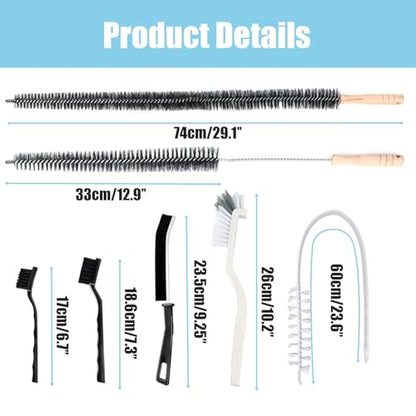 Washing Machine Cleaning Brush,Dryer Vent Cleaner Kit,Crevice Brush for Bathroom, Shower & Kitchen - Scrub Brushes with Long Handle,Household Cleaning Tools Tile, Bathtub, Sink, Grout Cleaning Brushes | Crevice Brush for Bathroom, Shower & Kitchen Scrub B
