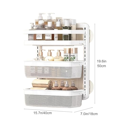 Over The Toilet Storage Shelf, Toilet Storage Wall Mounted, Bathroom Storage Organizer with Non-Trace Adhesive, Home Storage Rack(Small) - size: Small