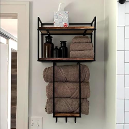 Towel Rack Wall Mounted - Space-Saving Design for Small Bathrooms | Versatile Organizer for Towels, Blankets, and More - Ideal for RVs and Hotels