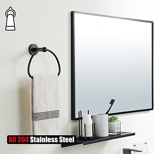 JQK Towel Ring Oil Rubbed Bronze, Stainless Steel Half Ring Towel Holder for Bathroom, 7 Inch ORB Wall Mount, TR160-ORB - color: Oil Rubbed Bronze