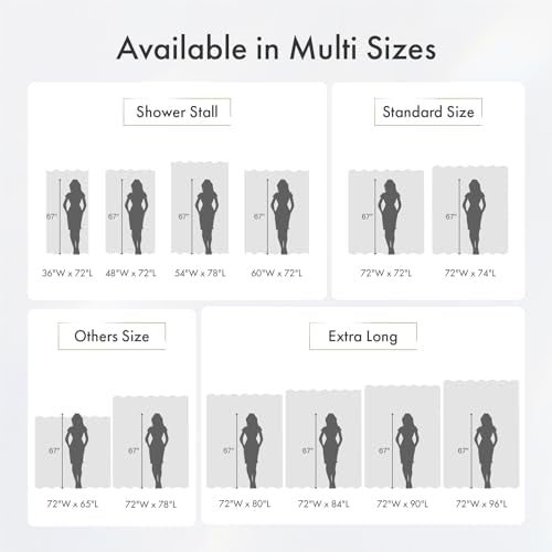 Extra Long Shower Curtain Liner Washable 72x90 Inches, Tall Shower Liner Fabric with 2 Bottom Stones, Waterproof 2-in-1 Shower Curtain and Liner, 12 Grommet Holes, Hotel Quality, White - color: White, size: 72"W x 90"L (Pack of 1)