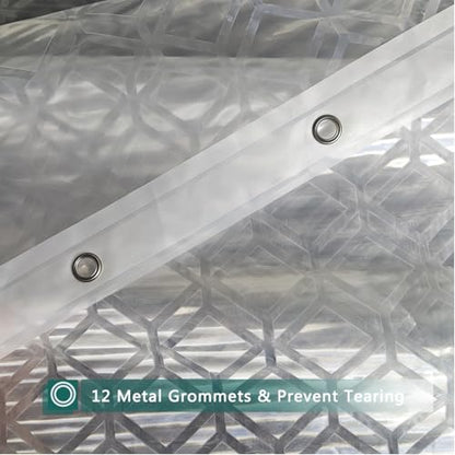Shower Curtain Liner, 100% Waterproof Peva Shower Curtains with 3 Duty Heavy Bottom Magnets and 12 Rust Proof Grommets, 72x72 Weighted Shower Liner for Shower Stall, Bathtubs - color: Diamond