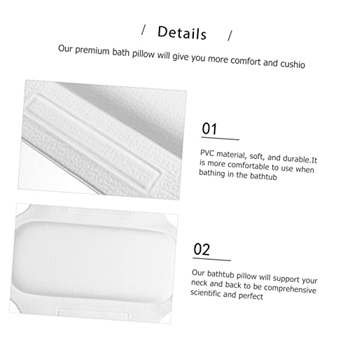 Bathtub Pillow with Ultra-Large Suction Cups for Secure Non-Slip Support Spa Bath Cushion for Head and Neck Comfort Fits Most Tubs Ideal for Relaxing Home Baths and Shower Spa Sessions