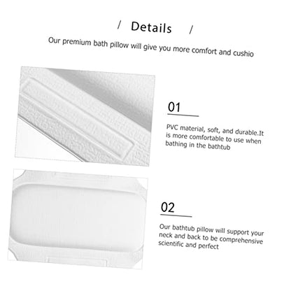 Bathtub Pillow with Ultra-Large Suction Cups for Secure Non-Slip Support Spa Bath Cushion for Head and Neck Comfort Fits Most Tubs Ideal for Relaxing Home Baths and Shower Spa Sessions