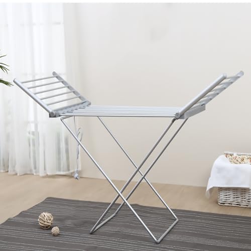 (1 Pack) eflyefly Electric Heated Drying Racks Clothes Airer Towel Warming Rack