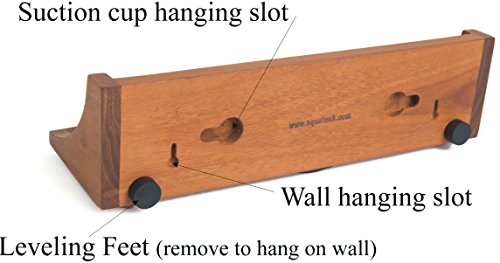 AquaTeak The Original Moa Straight Teak Shower Shelf | Durable, Water-Resistant Teak Construction, Indoor & Outdoor Use