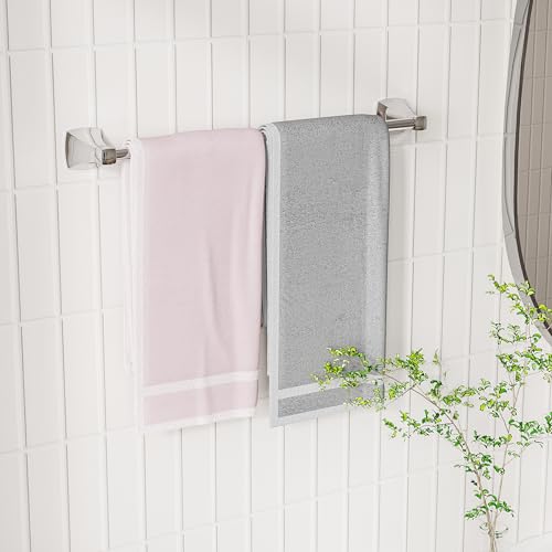 18 Inch Chrome Towel Bar Towel Rack for Bathroom Kitchen Hand Towel Holder Dish Cloths Hanger SUS304 Stainless Steel Rustproof Wall Mount - color: Chrome, size: 18 inch