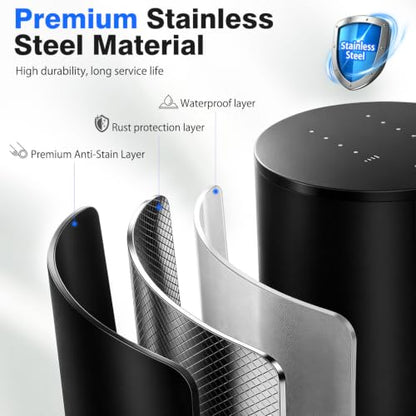 Touchless Automatic Liquid Soap Dispenser, Stainless Steel, Rechargeable | 4 Levels Adjustable, No Clog,13.5oz Capacity,IPX5 Waterproof, Wall Mount, For Hand & Dish Soap, Bathroom Kitchen Hotel Use - color: Black