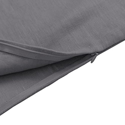 Amazhiyu Pure Linen Over The Door Laundry Hanging Hamper Bag with Bottom Zipper and Pockets Grey - color: Grey