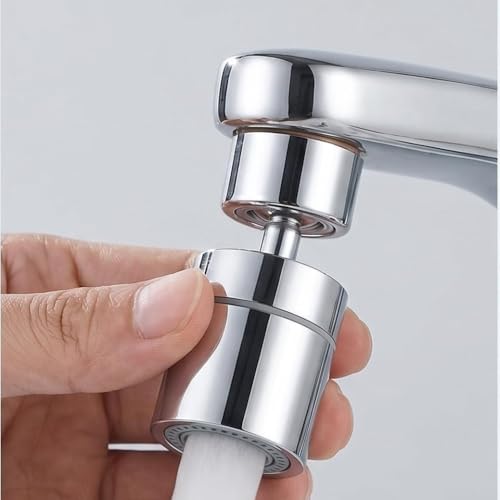 Faucet extender， Faucet Aerator, Kitchen Sink Aerator, Dual-function Sink Sprayer Attachment, Faucet Replacement Part 55/64'' Female Thread, Chrome