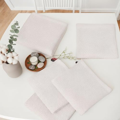 Waffle Weave Cotton Towel, Soft Quick Dry Lightweight Absorbent Bath and Hand Towel for Bathroom, Spa, and Travel - color: White