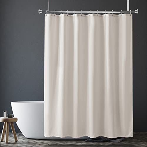 Khaki Shower Curtain Liner, Khaki Fabric Shower Liner, 2-in-1 Bathroom Shower Curtain and Liner, 12 Grommet Holes, Water Proof, Machine Washable, Hotel Quality, 72 x 72 Inches - color: Khaki, size: 72"W x 72"L (Pack of 1)
