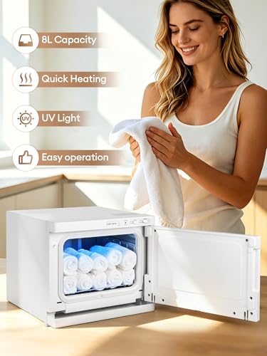 Hot Towel Warmer Esthetician - Hand Face Towel Warmer Heating Machine | 8L Large Capacity Towel Steamer for Facial Spa Hair Beauty Salon Home