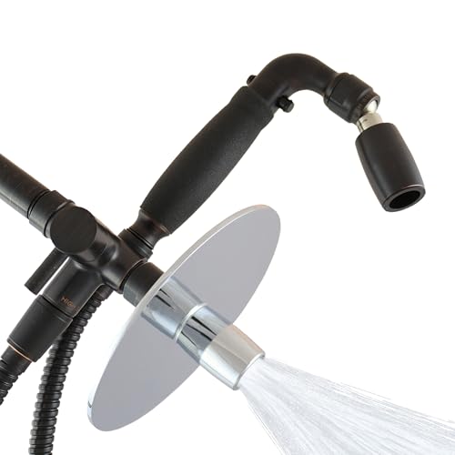 High Sierra® Lead-Free Metal 3-way Combo Shower Kit. Built in Diverter Valve Effortlessly Diverts Flow from the Fixed Shower Head to the Handheld and back - Ultra Low Flow 1.5 GPM-Oil Rubbed Bronze - color: Oil Rubbed Bronze, size: 1.5 GPM