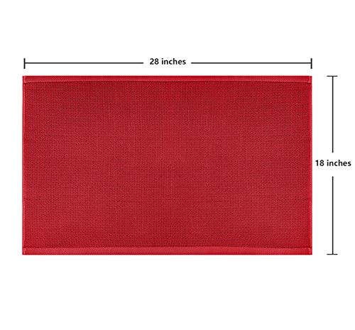 joybest Cotton Kitchen Towels, 4-Pack Waffle Weave Ultra Soft Absorbent Dish Towels Quick Drying Kitchen Dish Cloths, 18 in x 28 in, Red - color: Red, size: 18 in x 28 in