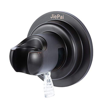 JiePai Suction Cup Shower Head Holder for Handheld Shower,Oil Rubbed Bronze | Suction cup holder,No-drill wall mount,fits 3/4 handheld,Works on tile glass metal,Removable,For bathroom/RV - color: Holder-Oil Rubbed Bronze