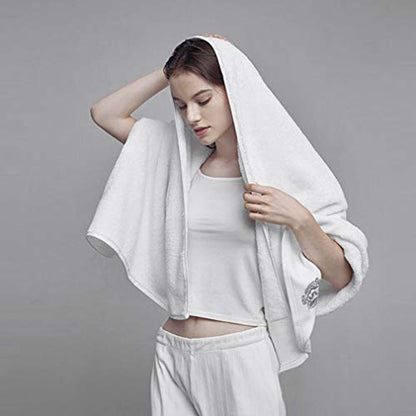 Luxury Bathroom Super Soft and Highly Absorbent Premium 100% Cotton Bath Towel Set for Gifts (White-M) - color: White-m