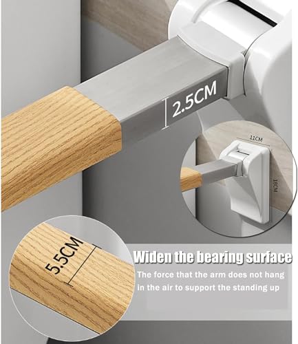 CEEBUS Bath Handles for The Elderly, Foldable Toilet Grab Bar Rail Handrail Bathroom Drop Down Safety Support Stainless Steel Wall Mounted Assist Aid Tool for Elderly Handicapped (Color : A), kk852