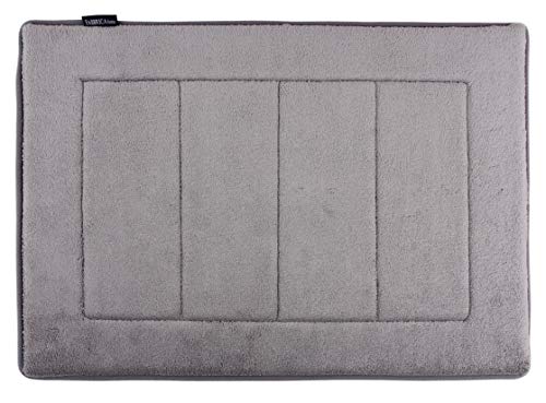 Ultra-Soft Extra-Thick Memory Foam Bath Mat (17 in x 24 in, Grey) - color: Grey, size: 1'5" x 2' (Runner)