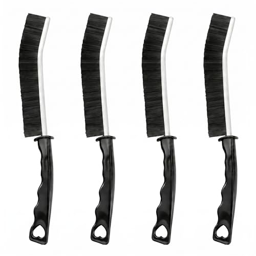 4Pcs Hard Bristle Crevice Cleaning Brush Grout Scrub Brushes Multifunctional Small Cleaning Tool House Deep Cleaninng Supplies for Bathroom Shower Kitchen Tile Window Narrow Spaces Sink Home Essential