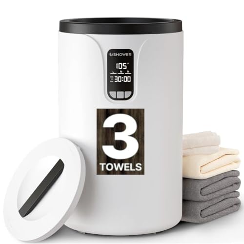 LCD Screen Towel Warmers for Bathroom | Fast-Heating Towel Warmer Bucket for Spa, Auto Shut-Off, Fits Two 40''x70'' Oversized Towels, Blankets, Bathrobes, PJ's - size: LCD Screen