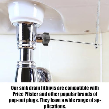 2pcs Sink Drain Parts, Pop-Up Stopper & Pivot Rod & Raw for Price Pfister | Sink Drain Repair Kit for Popular Band, Assembly, Bathroom Replacement, Belt Lavatory - style: Style 2