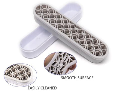 1Pcs Silicone Makeup Brush Holder Stand Light Grey Make Up Brush Organizers Makeup Brushes Holder Organizer for Painting Pen Brushes Nail Clippers Drill Pens Ruler Sewing Craft Tools - color: Light Grey