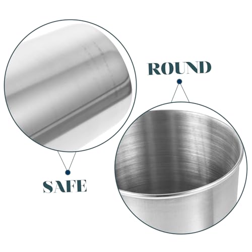 ULTECHNOVO Stainless Steel Water Tumbler Cup Multi Use Beverage Toothbrush Holder Silver Bathroom Cup for Juice Soda Washroom Easy to Clean - size: 8.50X6.00X6.00CM