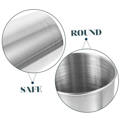 ULTECHNOVO Stainless Steel Water Tumbler Cup Multi Use Beverage Toothbrush Holder Silver Bathroom Cup for Juice Soda Washroom Easy to Clean - size: 8.50X6.00X6.00CM