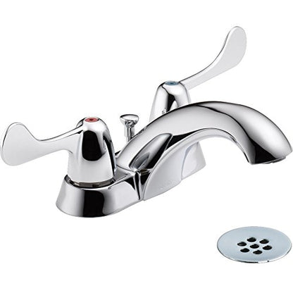Delta Faucet Commercial 2529LF-HDF Classic Two Handle Centerset Bathroom , Chrome, 3.44 x 13.00 x 3.44 inches
