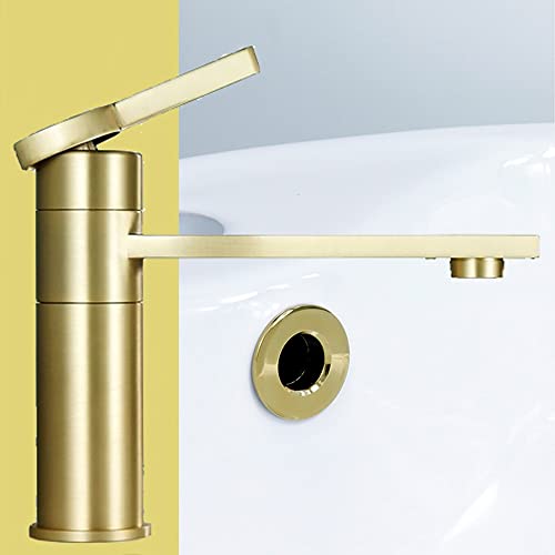 2Pcs Sink Overflow Cover, Sink Trim Overflow Ring, Round Caps Brass, Golden - color: Golden
