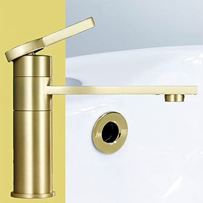 2Pcs Sink Overflow Cover, Sink Trim Overflow Ring, Round Caps Brass, Golden - color: Golden