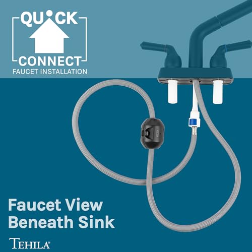 JS Jackson Supplies Dual Handle Pull Out Faucet, Chrome Finish, 4 Inch Center Set, Universal Utility Sink or Laundry Tub ABS Plastic Faucet with Spray Setting - color: Chrome