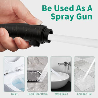 High Pressure Shower Head with Handheld, Oil-Rubbed Bronze | On Off Shower for RV, Water Saving Shower Head with Stop Button and 3 Modes, Detachable RV Shower Head with Hose and Bracket - color: Oil Rubbed Bronze