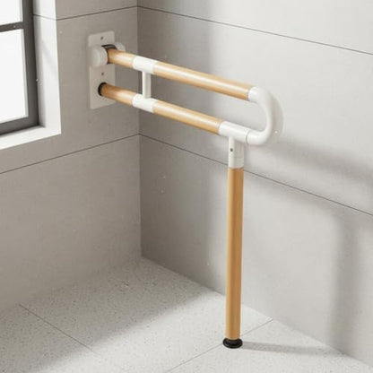 Almencla Folding Toilet Support Toilet Handrail Grab Bar Rail with Flip Up Hinged Design Aluminum Structure with Non Slip Coating Suitable for Elderly Injury Toilet, 70CM - size: 70CM