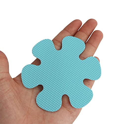 20PCS Safety Shower Treads Adhesive Appliques Non-Slip Bathtub Stickers with Premium Scraper