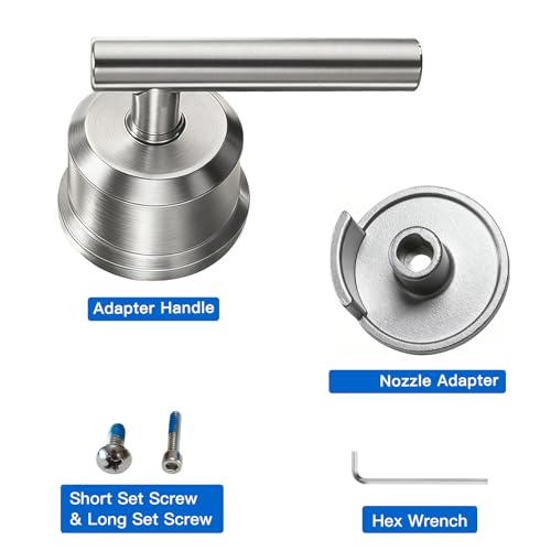 All Metal Replacement for Moen Tub/Shower Lever Handle, Compatible with Moen Shower Handle and for Cartridge,Single Handle Faucets for Adjust Water Volume and Temperature,Retro Brushed Nickel - color: Retro Brushed Nickel