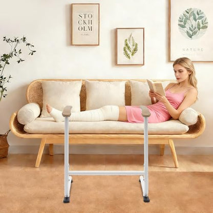 Chair Lift Assist for Elderly, Couch Stand Assist for Seniors Standing Aids Supports Devices, Heavy Duty Mobility Assistance Frame Freestanding, Bathroom Toilet Safety Rail 330 lbs Capacity, Ergonomic Handles White, 24" x 19.5" x 25.6"