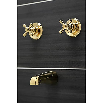 Kingston Brass KB242AX Magellan Tub and Shower Faucet, Polished Brass, 72 x 8 x 7.38 - color: Polished Brass