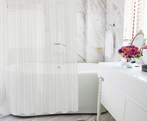 Utopia Bedding Shower Curtain Liner Heavy Duty Vinyl EVA 10G Waterproof Plastic Shower Liner 72 x 72 Inches 12 Rustproof Metal Grommets Standard Size for Bathroom (Clear, 1 Panel)