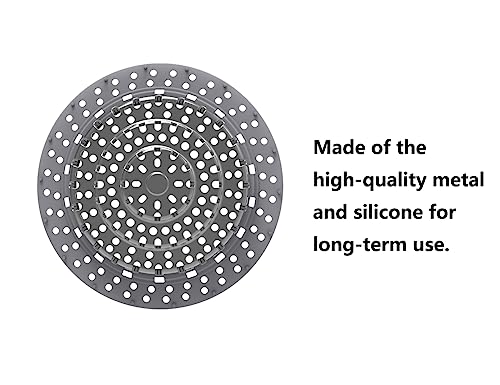 XAJOON Bathtub Drain Hair Catcher，Bathtub Protector Suitable for Bathroom Bathtub, Pop-Up Drains. (Patented Product) - color: Gray