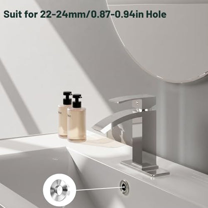 Sink Overflow Ring, Chrome | Bathroom Kitchen Sink Basin Trim Overflow Cover Hole Brass Insert Round Cap - color: Chrome