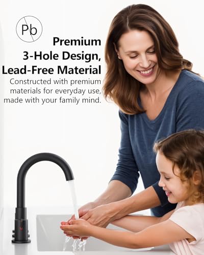 Oil Rubbed Bronze Bathroom Faucet 3 Hole, 8 Inch Widespread 2-Handle | SUS304 Stainless Steel, 2-Handle Control, Pop-Up Drain, Supply Lines and Mounting Hardware for 8-Inch Widespread Vanity Sinks - color: Oil Rubbed Bronze