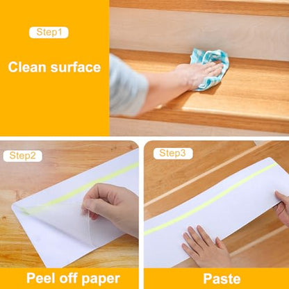 Qingluan Anti Slip Tape, Waterproof Self Adhesive Glow Green Transparent 2" x32.8Ft Grip Tape - color: Transparent Glow in The Dark Green, size: 2 Inch x 32.8ft