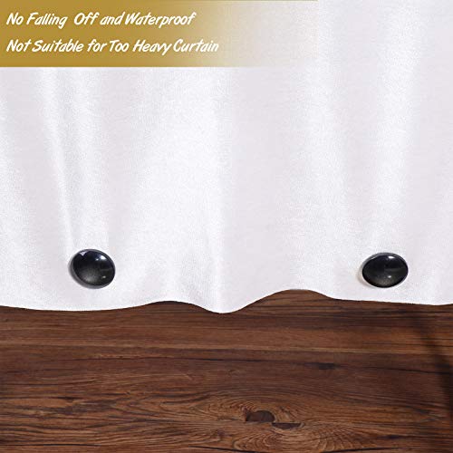 Jetec 12 Pcs/6 Sets Magnetic Curtain Weights No Sew Shower Curtain Magnets Black Plastic Shower Curtains Liner Clips for Light Curtains Tablecloth Liner - color: Black