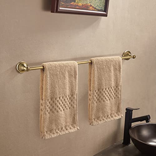 Leyden Antique Brass Towel Bar, Adjustable Towel Holder Rod Brass Towel Rack Bathroom Accessories Wall Mount - color: Single Towel Bar