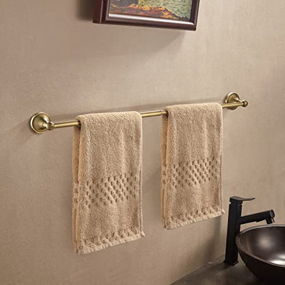 Leyden Antique Brass Towel Bar, Adjustable Towel Holder Rod Brass Towel Rack Bathroom Accessories Wall Mount - color: Single Towel Bar