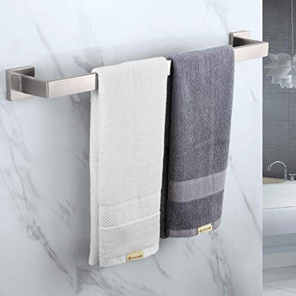 KOKOSIRI 24-Inch Single Towel Bar, Bathroom Kitchen Towel Holder, Wall Mounted SUS304 Stainless Steel Towel Rack, Brushed Nickel, B4003BR-L24 - color: Brushed Steel, size: 24-Inch